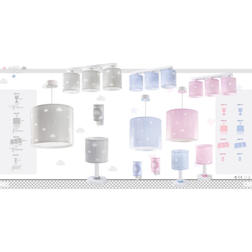Dalber D-62011E - Lasten lamppu SWEET DREAMS 1xE14/40W/230V