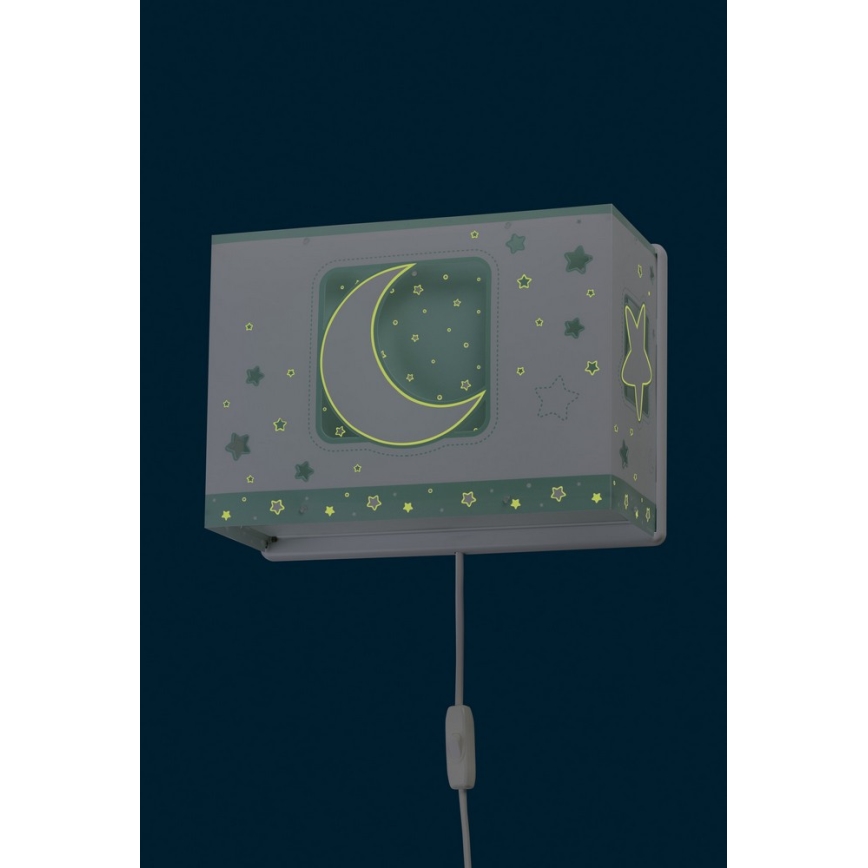 Dalber D-63238H - Lasten seinävalaisin MOONLIGHT 1xE27/60W/230V