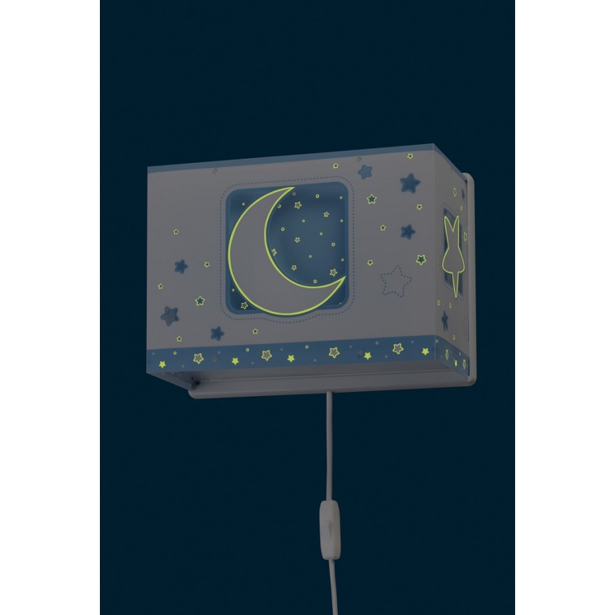 Dalber D-63238T - Lasten seinävalaisin MOONLIGHT 1xE27/60W/230V