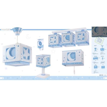 Dalber D-63238T - Lasten seinävalaisin MOONLIGHT 1xE27/60W/230V