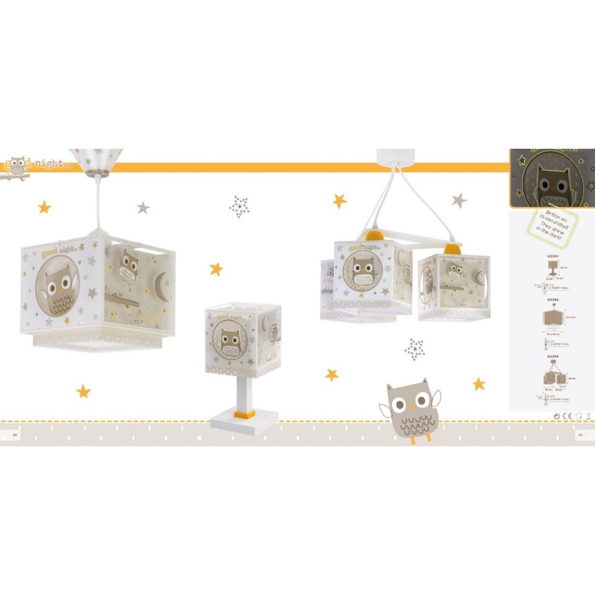 Dalber D-63394 - Lasten kattokruunu GOOD NIGHT 3xE27/60W/230V