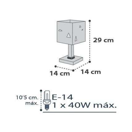 Dalber D-73241 - Lasten lamppu HELLO LITTLE 1xE14/40W/230V