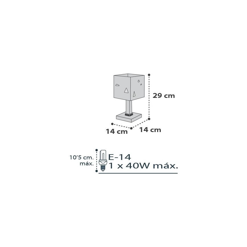 Dalber D-73241 - Lasten lamppu HELLO LITTLE 1xE14/40W/230V