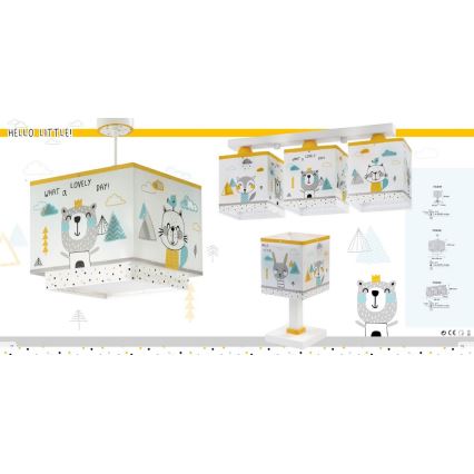 Dalber D-73242 - Lasten kattokruunu HELLO LITTLE 1xE27/15W/230V