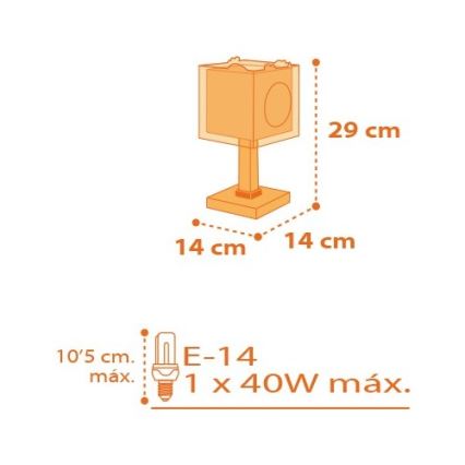 Dalber D-73451 - Lasten lamppu DINOS 1xE14/40W/230V