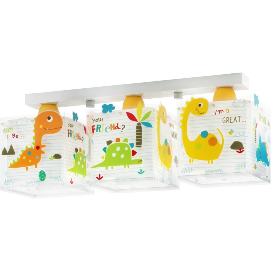 Dalber D-73453 - Lasten kattovalaisin DINOS 3xE27/60W/230V
