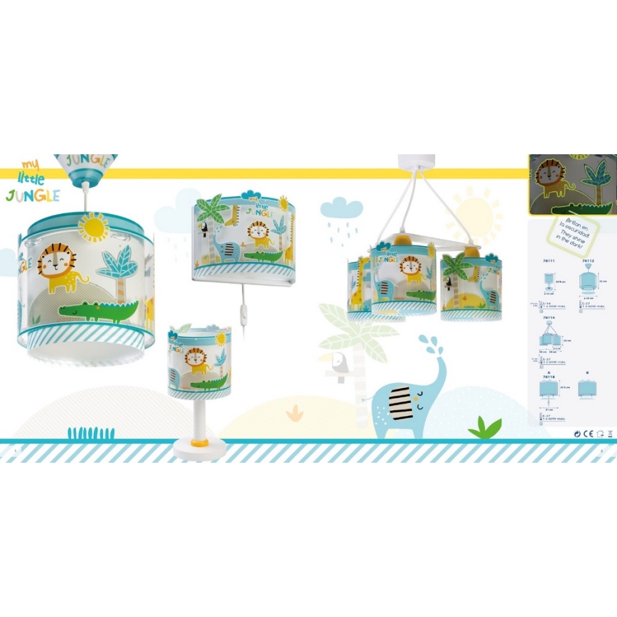 Dalber D-76111 - Lasten lamppu MY LITTLE JUNGLE 1xE14/8W/230V
