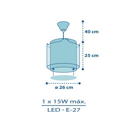 Dalber D-76112 - Lasten kattokruunu MY LITTLE JUNGLE 1xE27/15W/230V