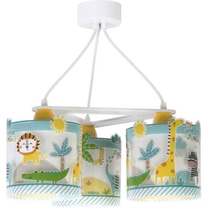 Dalber D-76114 - Lasten kattokruunu MY LITTLE JUNGLE 3xE27/15W/230V
