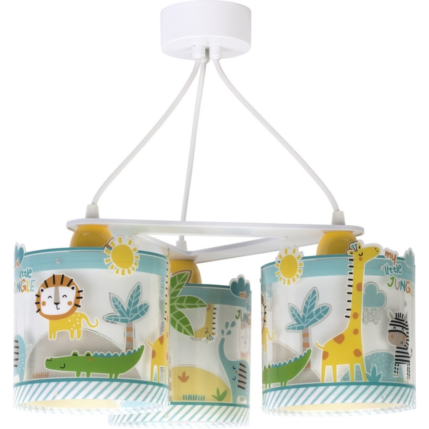 Dalber D-76114 - Lasten kattokruunu MY LITTLE JUNGLE 3xE27/15W/230V