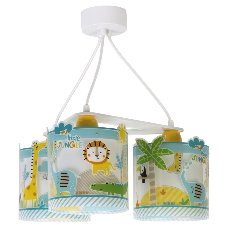 Dalber D-76114 - Lasten kattokruunu MY LITTLE JUNGLE 3xE27/15W/230V