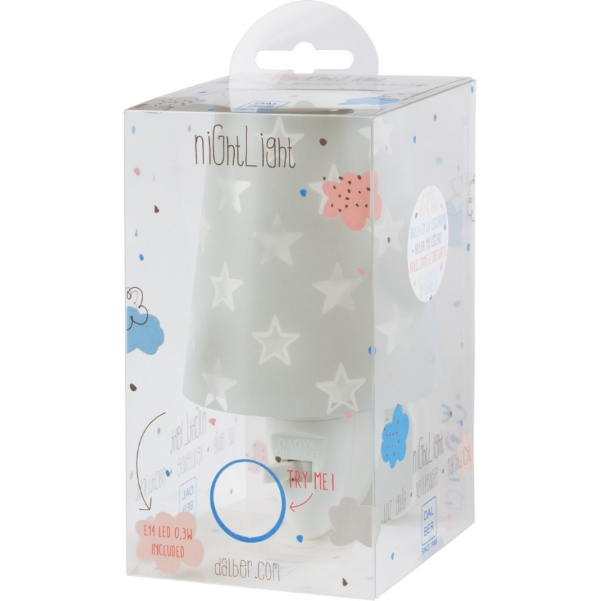 Dalber D-81215E - LED-yövalo STARS 1xE14/0,3W/230V