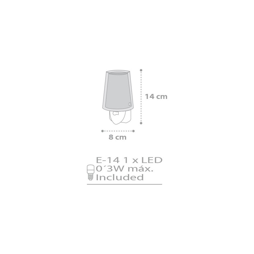 Dalber D-81215L - LED-yövalo STARS 1xE14/0,3W/230V