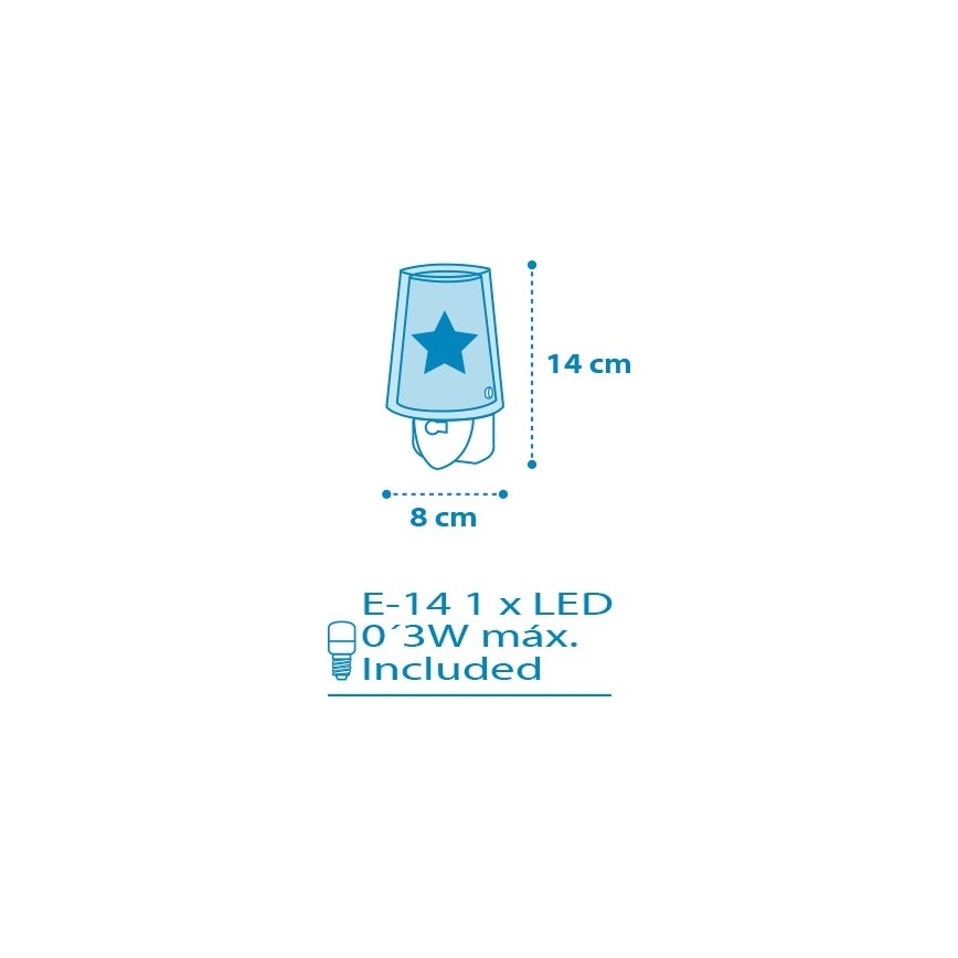 Dalber D-92193 - LED-yövalo LIGHT FEELING 1xE14/0,3W/230V