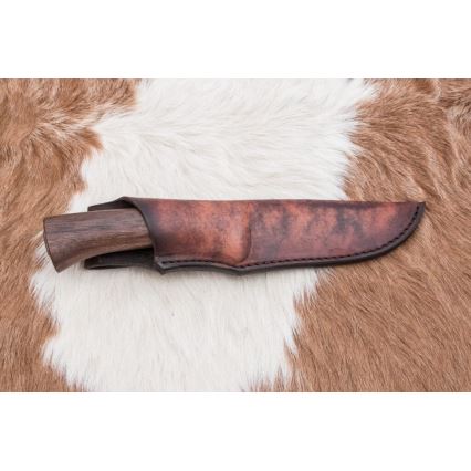 Damaskos metsästysveitsi 11,8 cm saksanpähkinä/poronsarvet