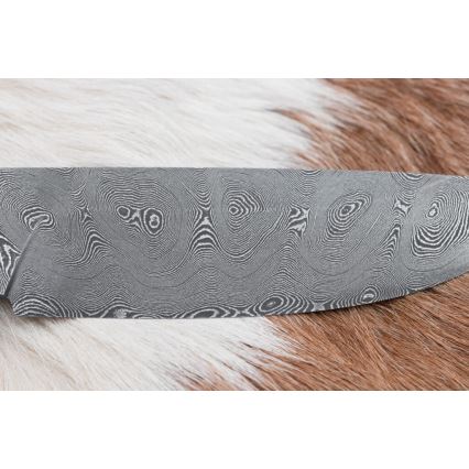 Damaskos metsästysveitsi 11,8 cm saksanpähkinä/poronsarvet