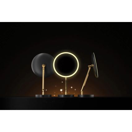 Deante ADI_Z812 - LED-ladattava kylpyhuoneen meikkipeili SILIA LED/5V 5000 mAh 2700-6500K IP44