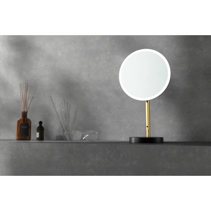 Deante ADI_Z812 - LED-ladattava kylpyhuoneen meikkipeili SILIA LED/5V 5000 mAh 2700-6500K IP44