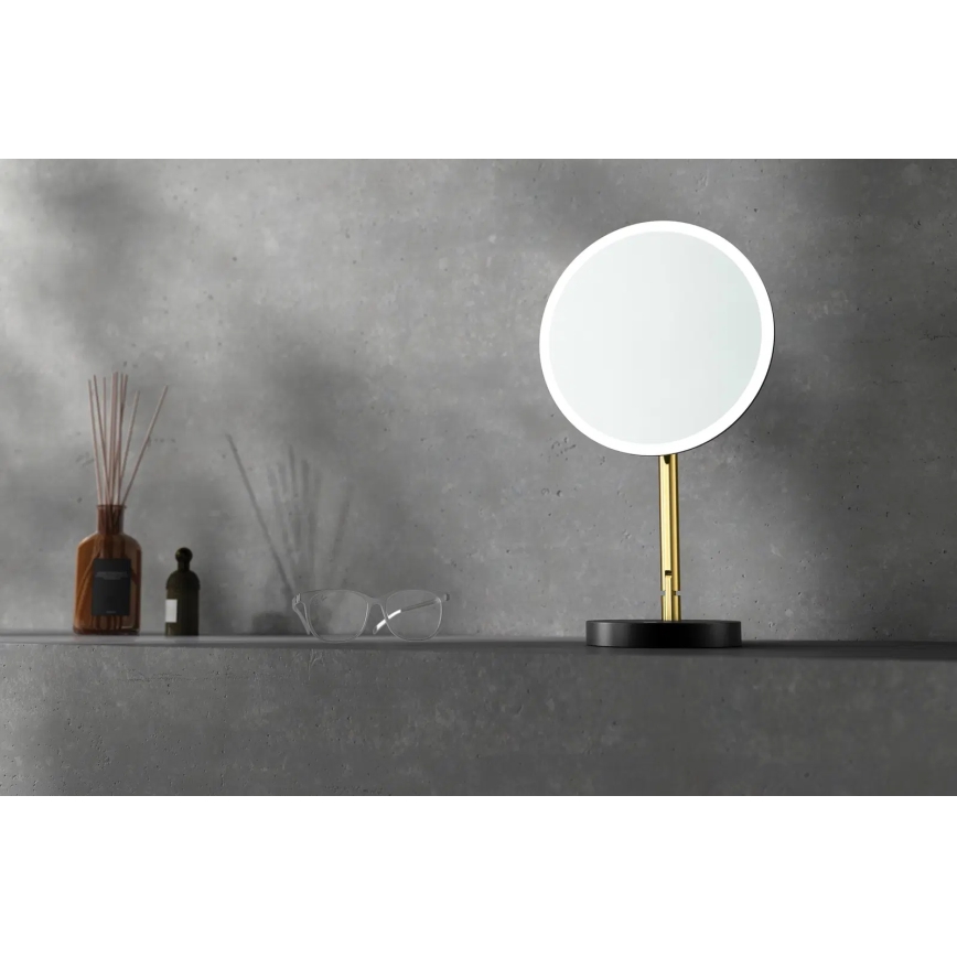 Deante ADI_Z812 - LED-ladattava kylpyhuoneen meikkipeili SILIA LED/5V 5000 mAh 2700-6500K IP44