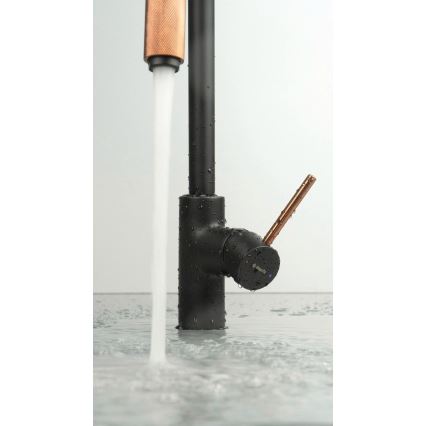 Deante BCA_B64M - Keittiöhana ASTER, musta/messinki