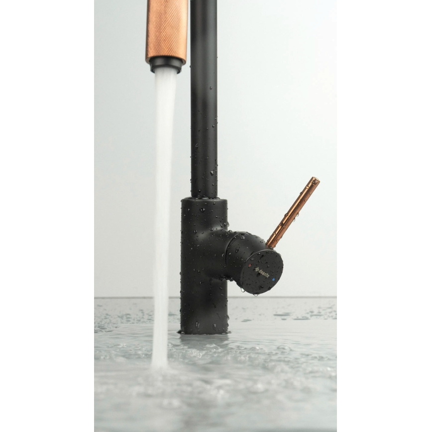 Deante BCA_B64M - Keittiöhana ASTER, musta/messinki