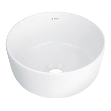 Deante CDJ_6U2S - Tasoon asennettava pesuallas JASMIN halkaisija 28 cm keramiikka/valkoinen