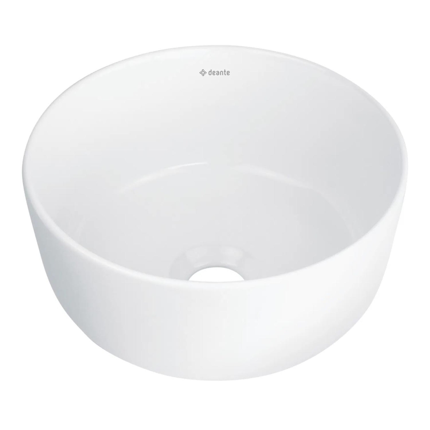 Deante CDJ_6U2S - Tasoon asennettava pesuallas JASMIN halkaisija 28 cm keramiikka/valkoinen