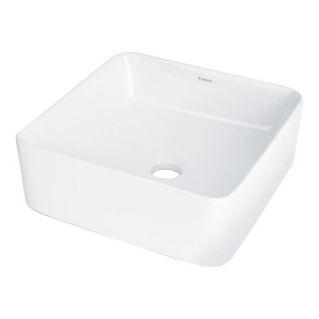 Deante CDJ_6U3S - JASMIN tason päälle asennettava pesuallas 34,5 x 34,5 cm, keramiikka/valkoinen