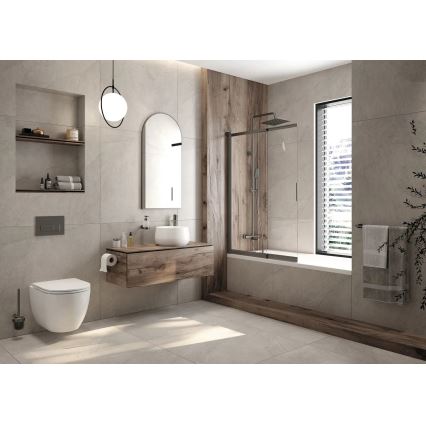 Deante CGRD6ZPW - Ripustettava WC-istuin SoftClose-kannella PYÖREÄ keramiikka/valkoinen