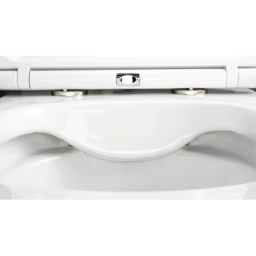 Deante CGRD6ZPW - Ripustettava WC-istuin SoftClose-kannella PYÖREÄ keramiikka/valkoinen
