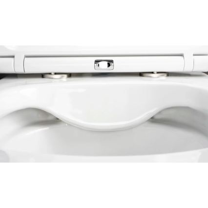 Deante CGRD6ZPW - Seinä wc-istuimella ROUND keramiikka/valkoinen