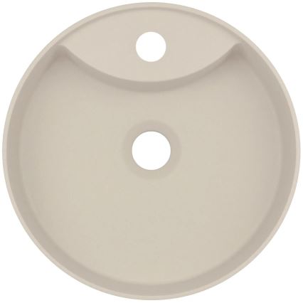 Deante CQS_5U4B - Työtasoallas hanareiällä SILIA halkaisija 36 cm graniitti/beige