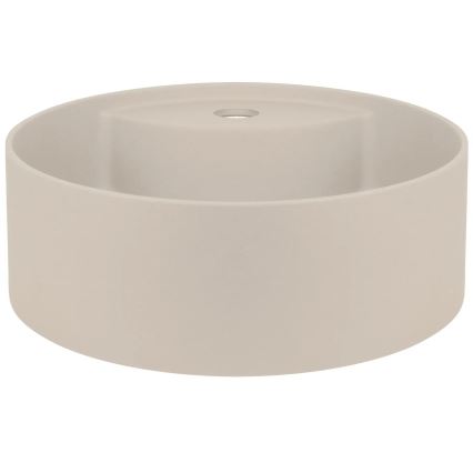 Deante CQS_5U4B - Työtasoallas hanareiällä SILIA halkaisija 36 cm graniitti/beige