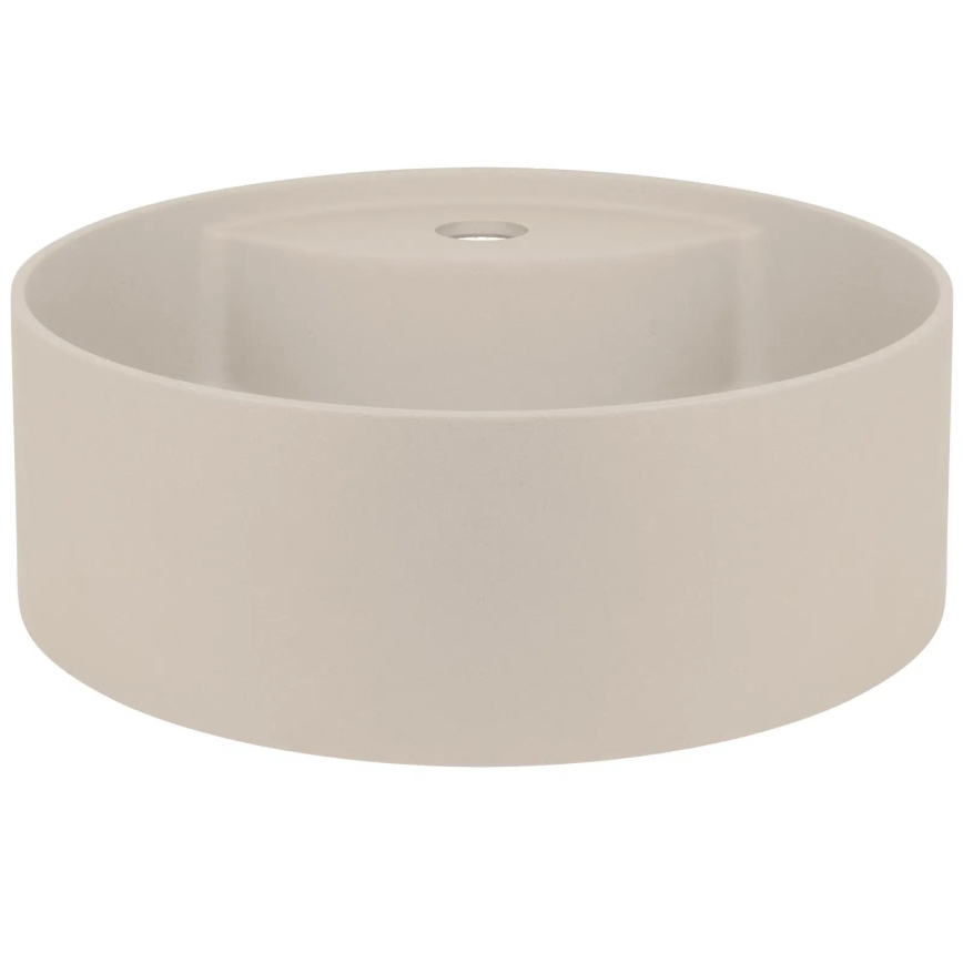 Deante CQS_5U4B - Työtasoallas hanareiällä SILIA halkaisija 36 cm graniitti/beige
