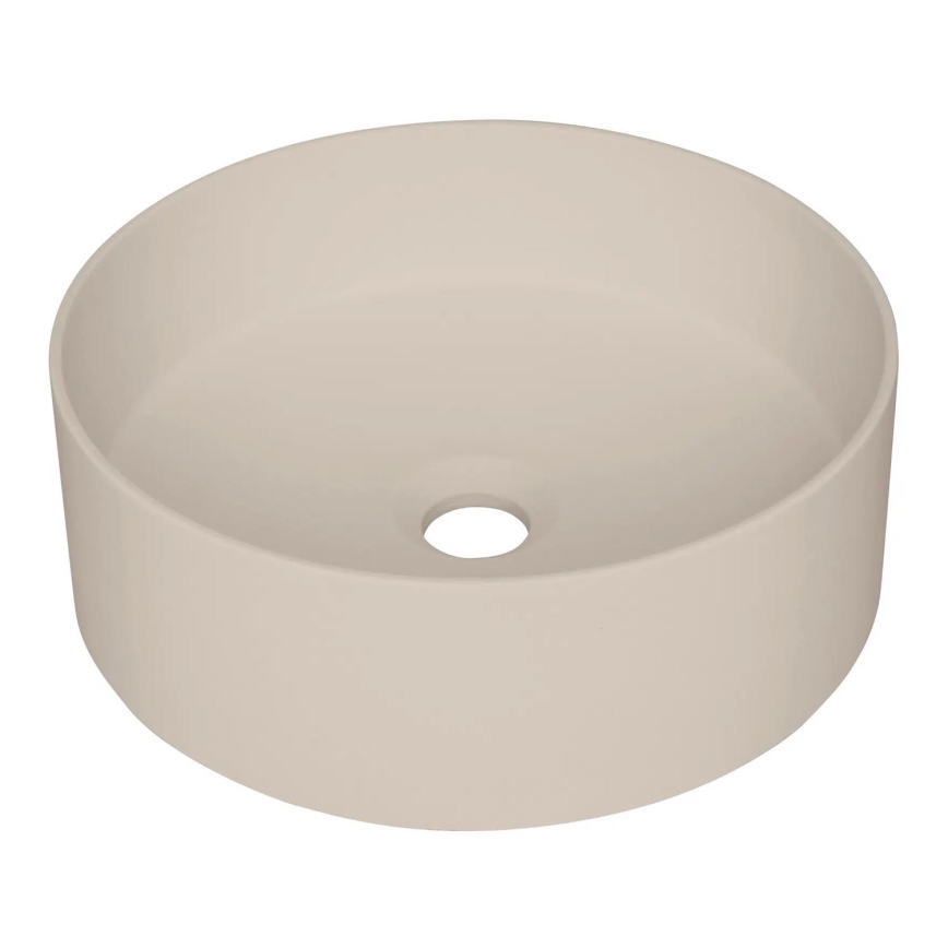 Deante CQS_5U4S - Työtasoallas SILIA halkaisija 36 cm graniitti/beige