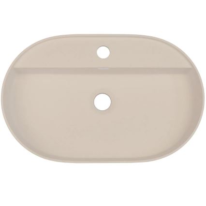 Deante CQS_5U6B - Työtasoallas hanareiällä SILIA 35x55 cm graniitti/beige