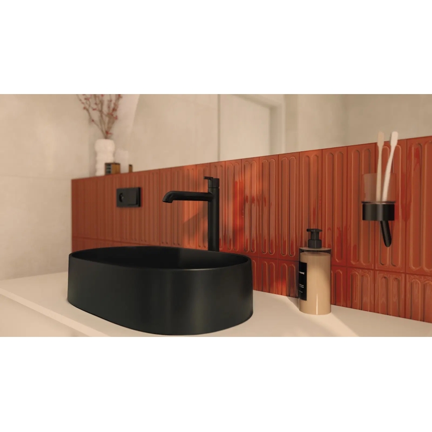 Deante CQS_NU6S - SILIA 35x55 cm tasoon asennettava pesuallas, graniitti/musta