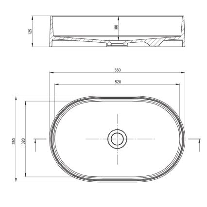 Deante CQS_NU6S - SILIA 35x55 cm tasoon asennettava pesuallas, graniitti/musta