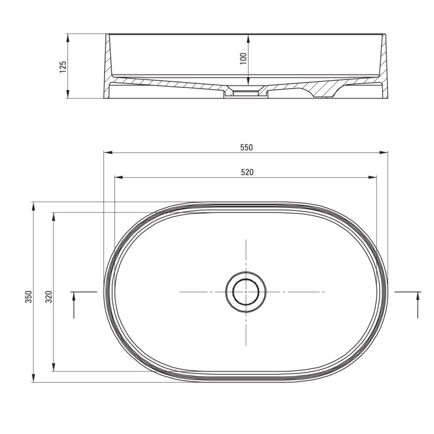 Deante CQS_NU6S - SILIA 35x55 cm tasoon asennettava pesuallas, graniitti/musta