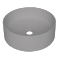 Deante CQS_SU4S - SILIA tason päälle asennettava pesuallas, halkaisija 36 cm, graniittikomposiitti/metallinhohtoinen harmaa