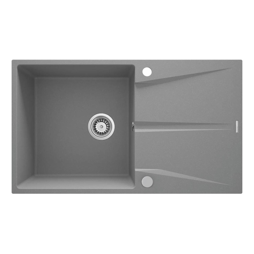 Deante ZRC_S11A - Keittiön pesuallas CORIO 50x86 cm graniitti/metallinharmaa