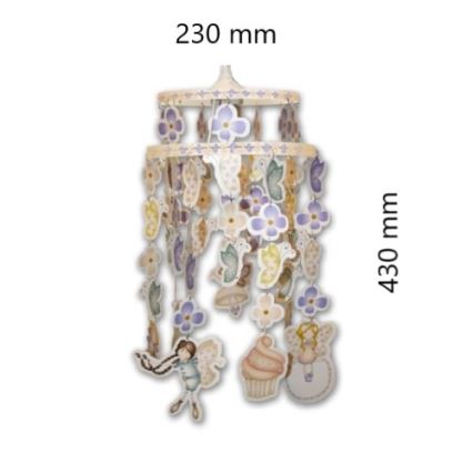 Decofun 70-114 - Lasten varjostin HEIRLOOM E27 lasten kattovalaisimeen 430x230 mm
