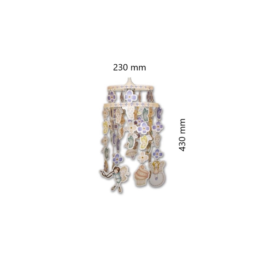Decofun 70-114 - Lasten lampunvarjostin lasten kattokruunuille HEIRLOOM E27 430x230 mm