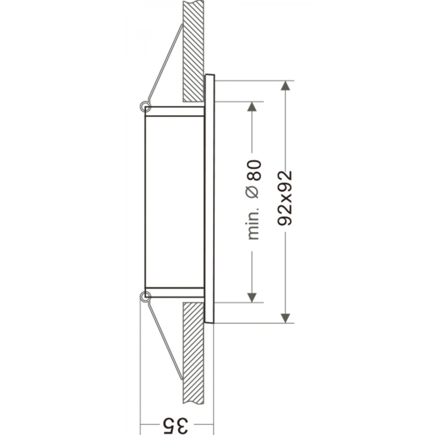 Deko-Light 110022 - Upotettu valo SIRRAH 1xGU5,3-MR16/35W/12V