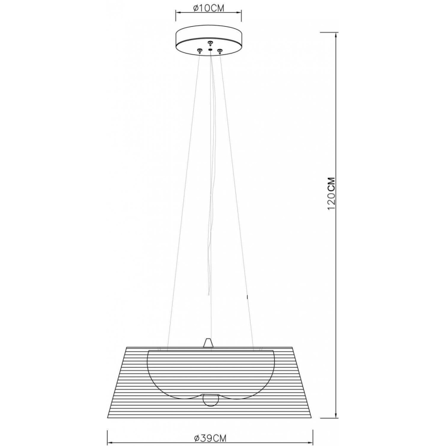 Deko-Light 342031 - Kattokruunu johdossa FILO 3xE27/60W/230V halkaisija 39 cm hopea