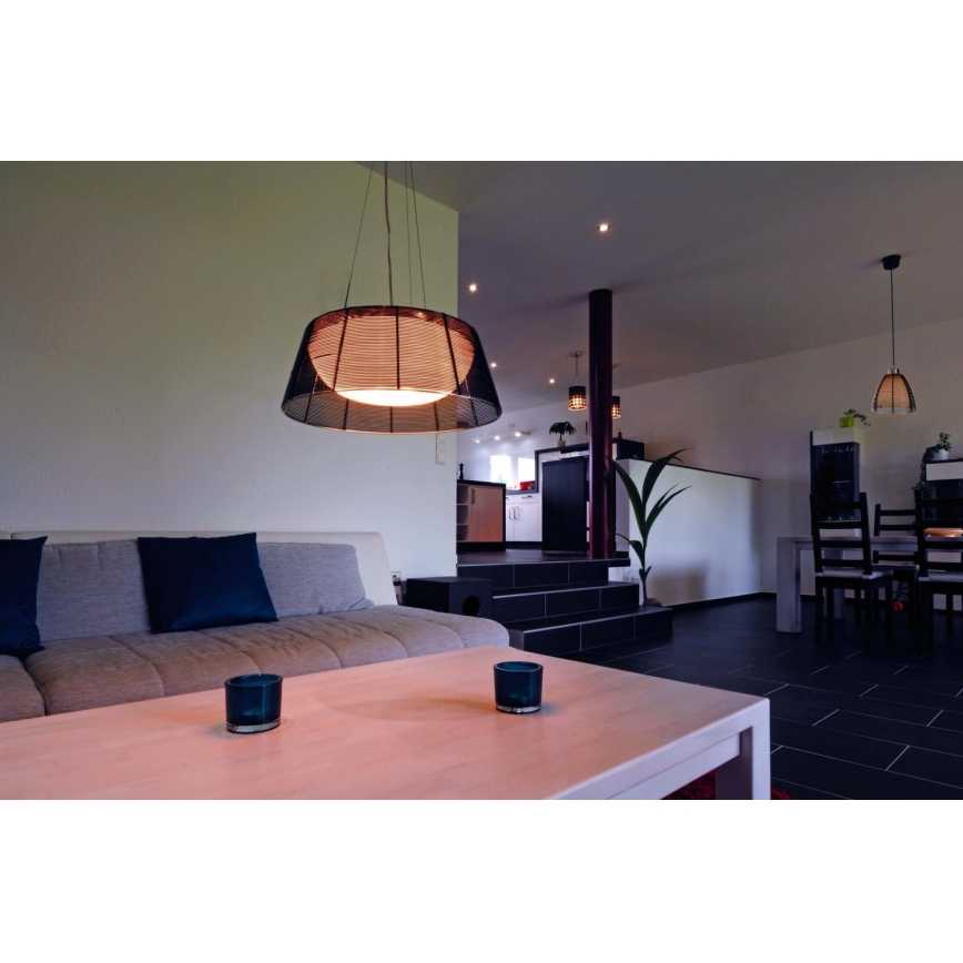 Deko-Light 342032 - Kattokruunu johdossa FILO 3xE27/60W/230V halkaisija 39 cm musta