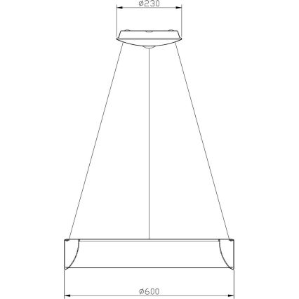 Deko-Light 342125 - Himmennettävä LED-kattokruunu johdossa SCULPTORIS LED/27W/230V 4000K halkaisija 60 cm