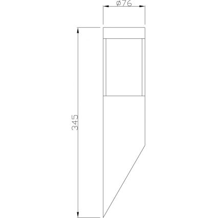 Deko-Light 731106 - Ulkoseinävalaisin PORRIMA 1xGU10/5W/230V IP44 mattakromi