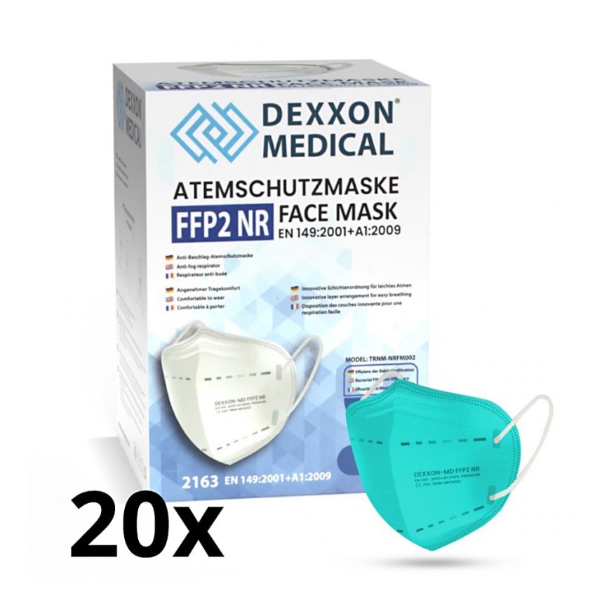 DEXXON MEDICAL hengityssuojain FFP2 NR Azure 20kpl