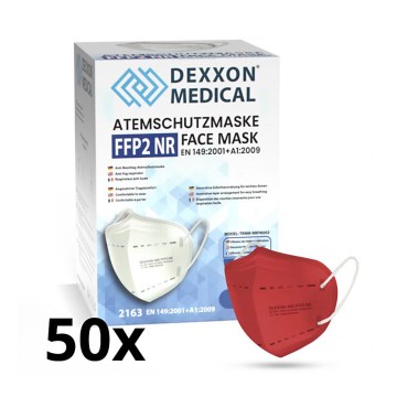DEXXON MEDICAL Hengityssuojain FFP2 NR Punainen 50kpl